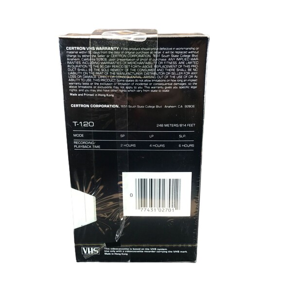 CERTRON VIDEOCASSETTE VHS BRAND‎ NEW TAPE - Picture 2 of 4